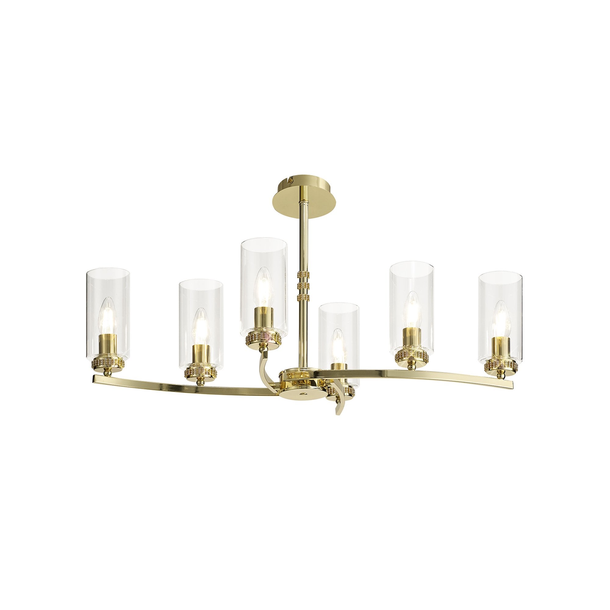 NL73229 Darling Pendant/Semi Ceiling 6 Light Polished Gold