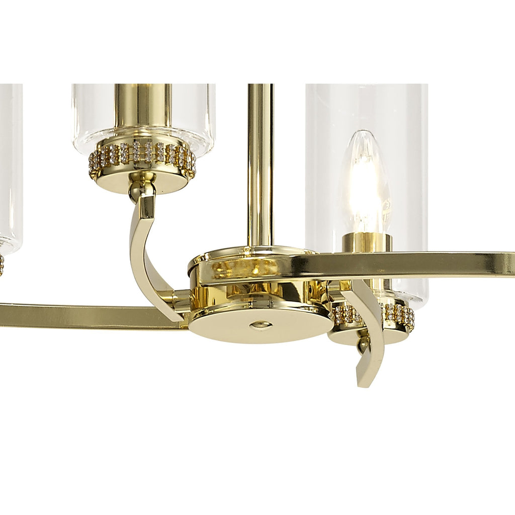 NL73229 Darling Pendant/Semi Ceiling 6 Light Polished Gold