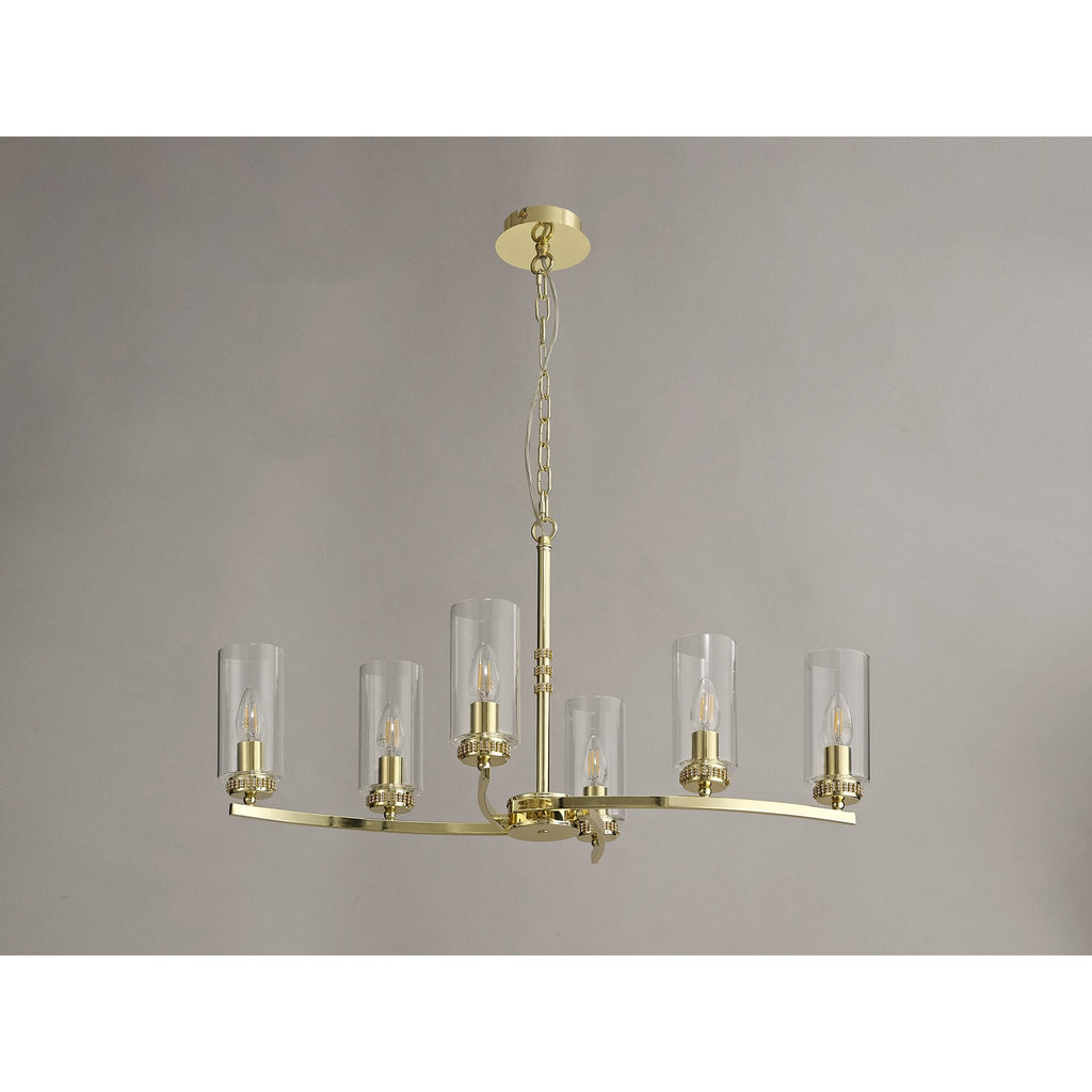 NL73229 Darling Pendant/Semi Ceiling 6 Light Polished Gold