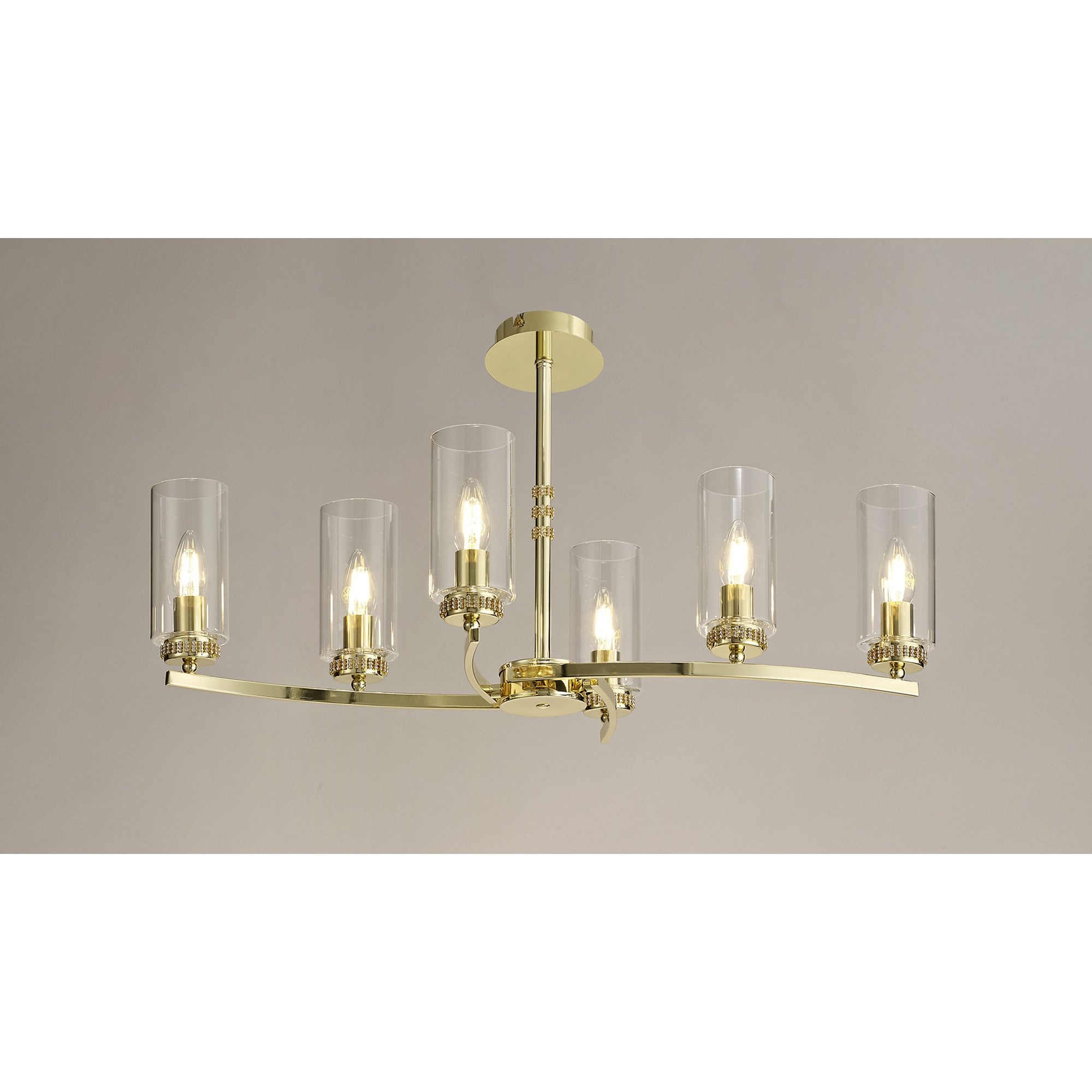 NL73229 Darling Pendant/Semi Ceiling 6 Light Polished Gold