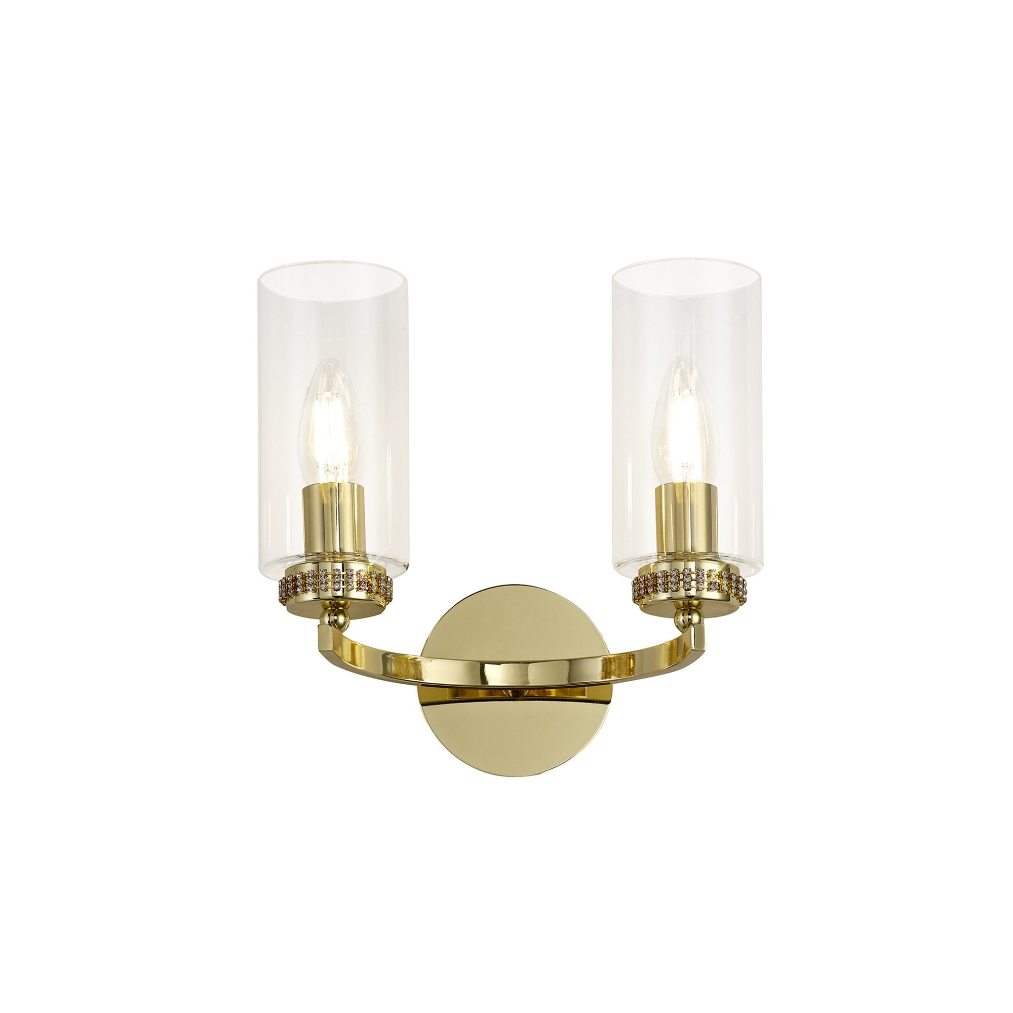 NL73249 Darling Wall Lamp Switched 2 Light Polished Gold