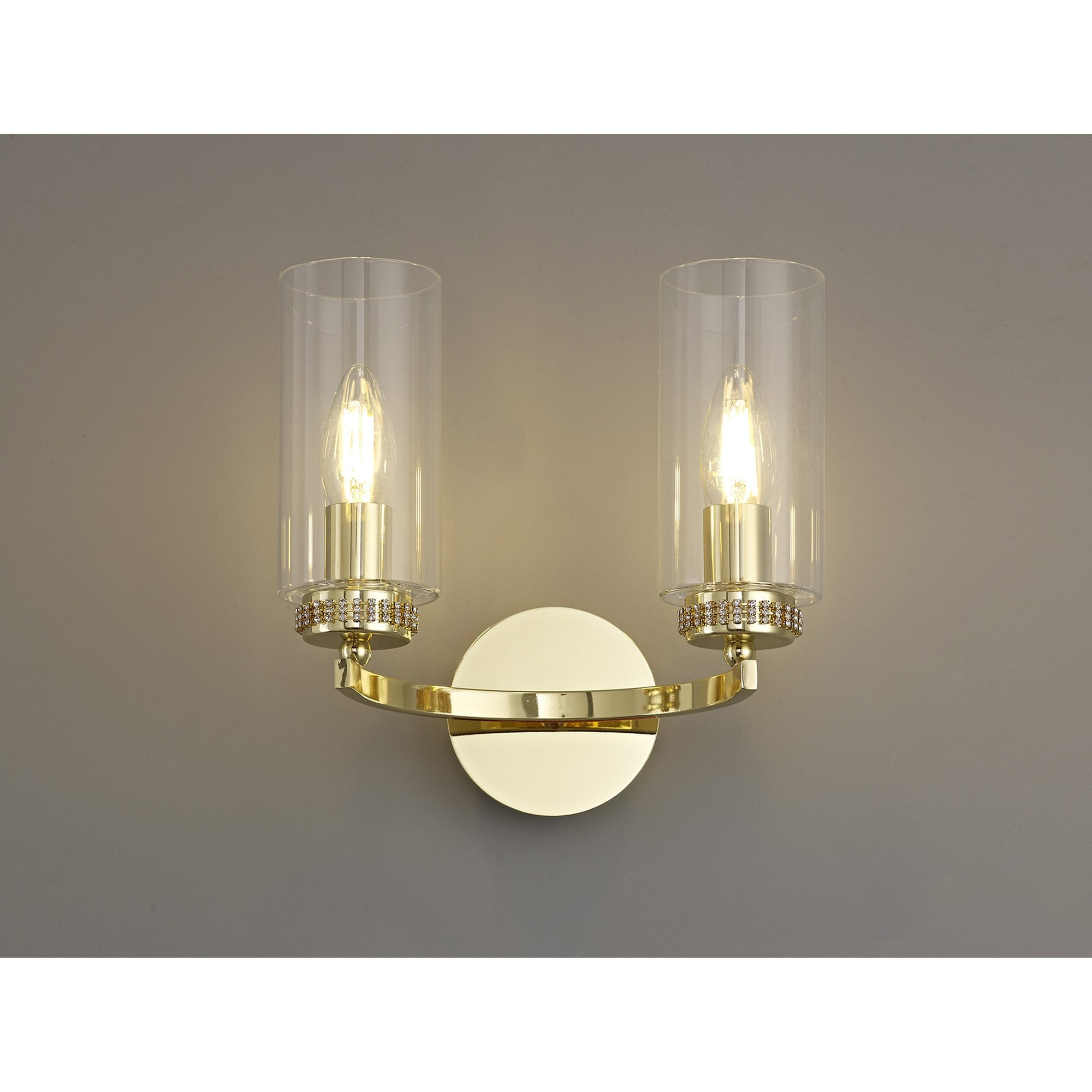 NL73249 Darling Wall Lamp Switched 2 Light Polished Gold