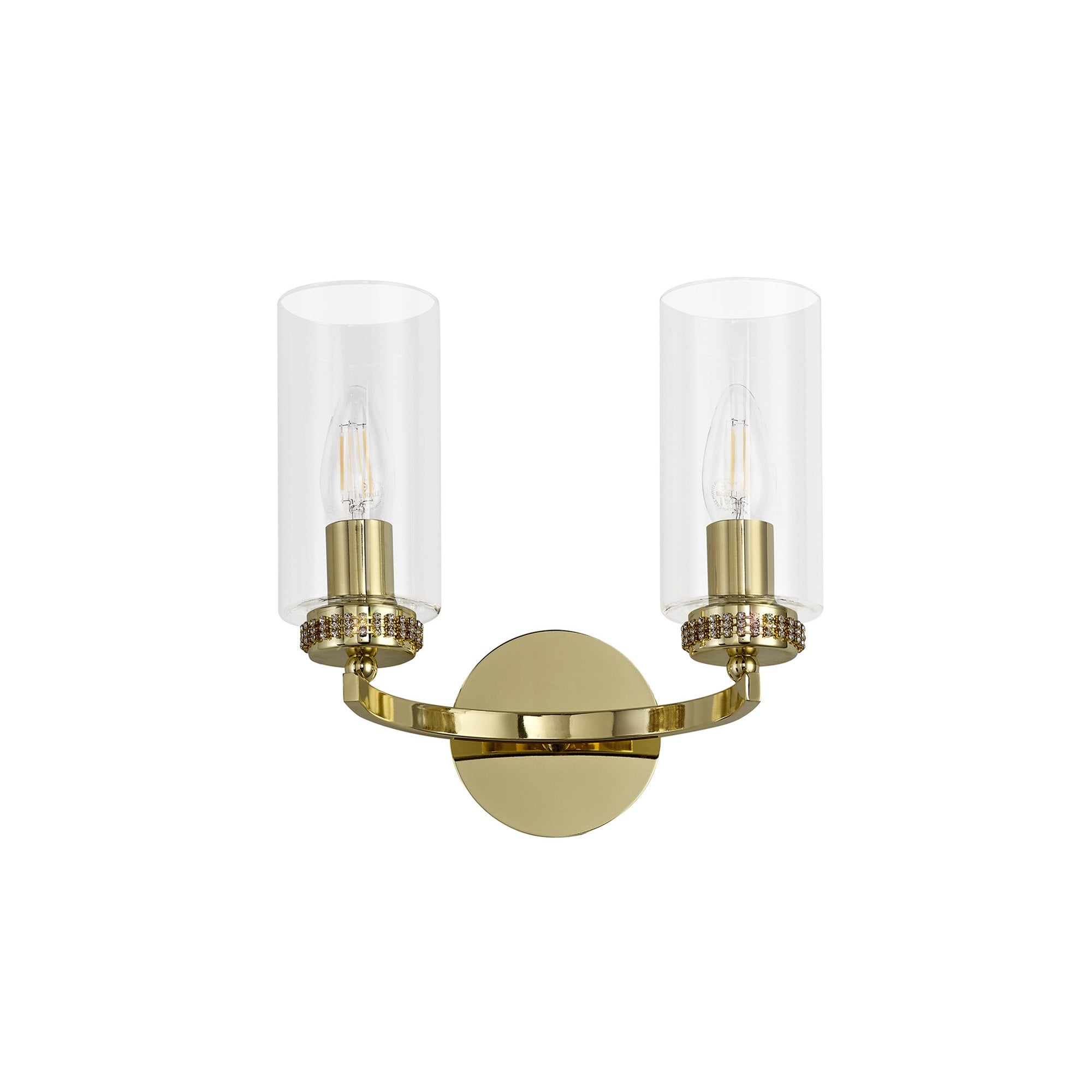 NL73249 Darling Wall Lamp Switched 2 Light Polished Gold