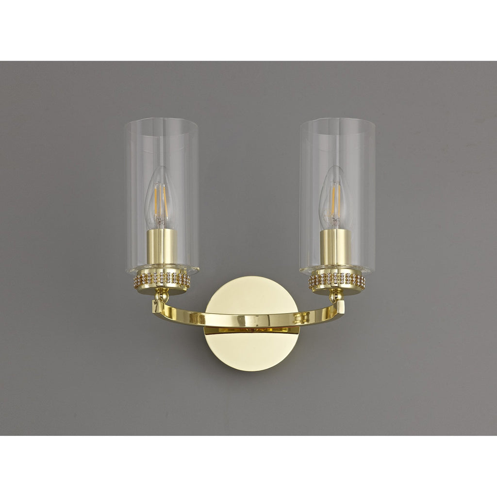 NL73249 Darling Wall Lamp Switched 2 Light Polished Gold