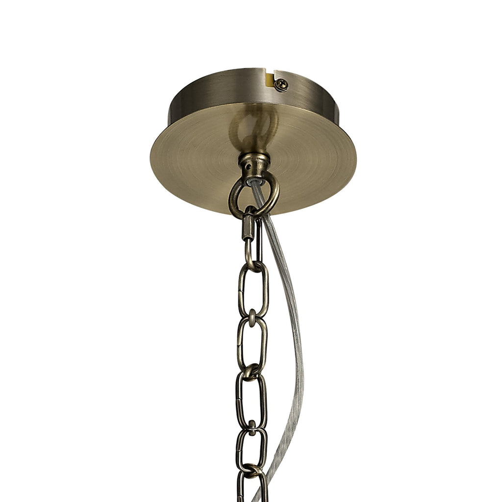 NL73259 Darling Pendant/Semi Ceiling 3 Light Antique Brass