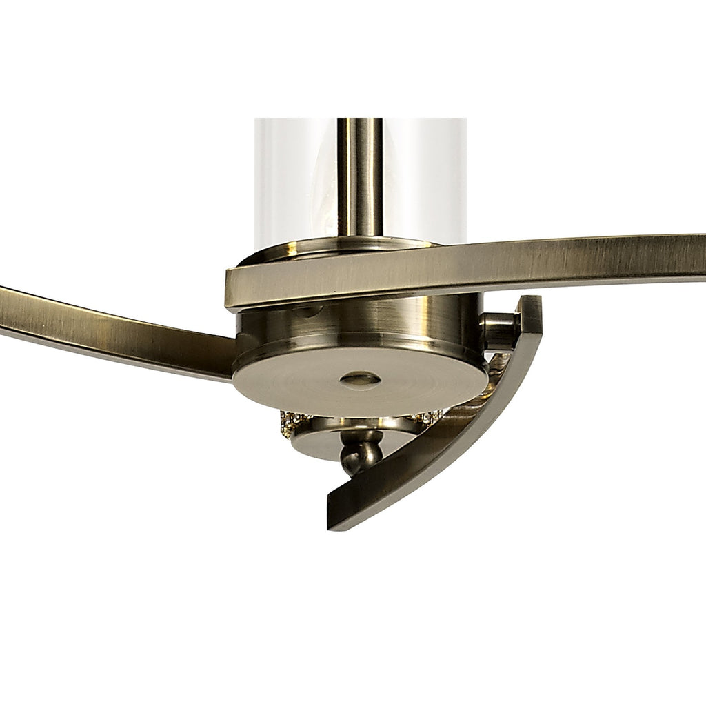 NL73259 Darling Pendant/Semi Ceiling 3 Light Antique Brass