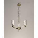 NL73259 Darling Pendant/Semi Ceiling 3 Light Antique Brass