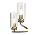 NL73269 Darling Pendant/Semi Ceiling 5 Light Antique Brass