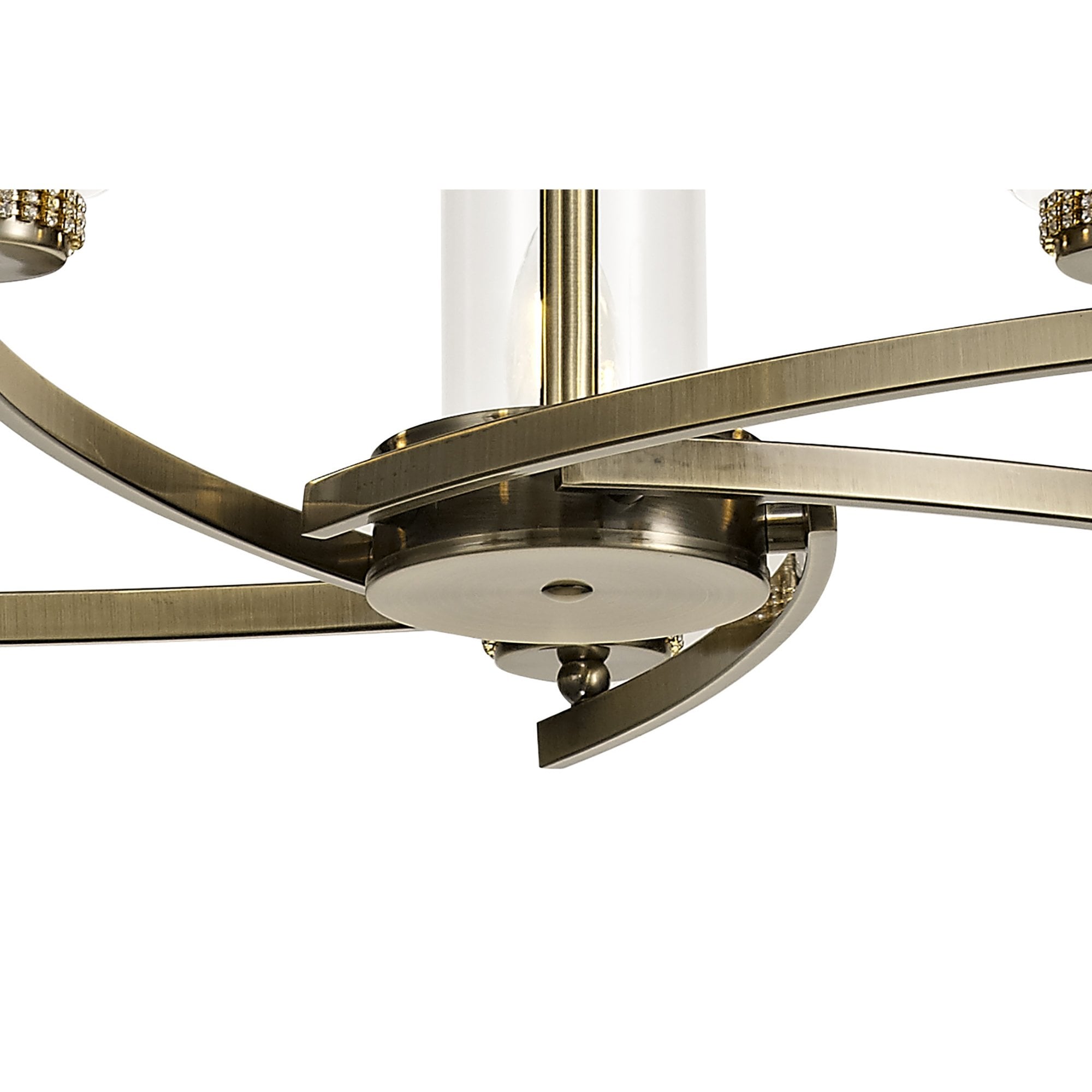 NL73269 Darling Pendant/Semi Ceiling 5 Light Antique Brass