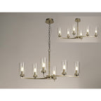 NL73279 Darling Pendant/Semi Ceiling 6 Light Antique Brass