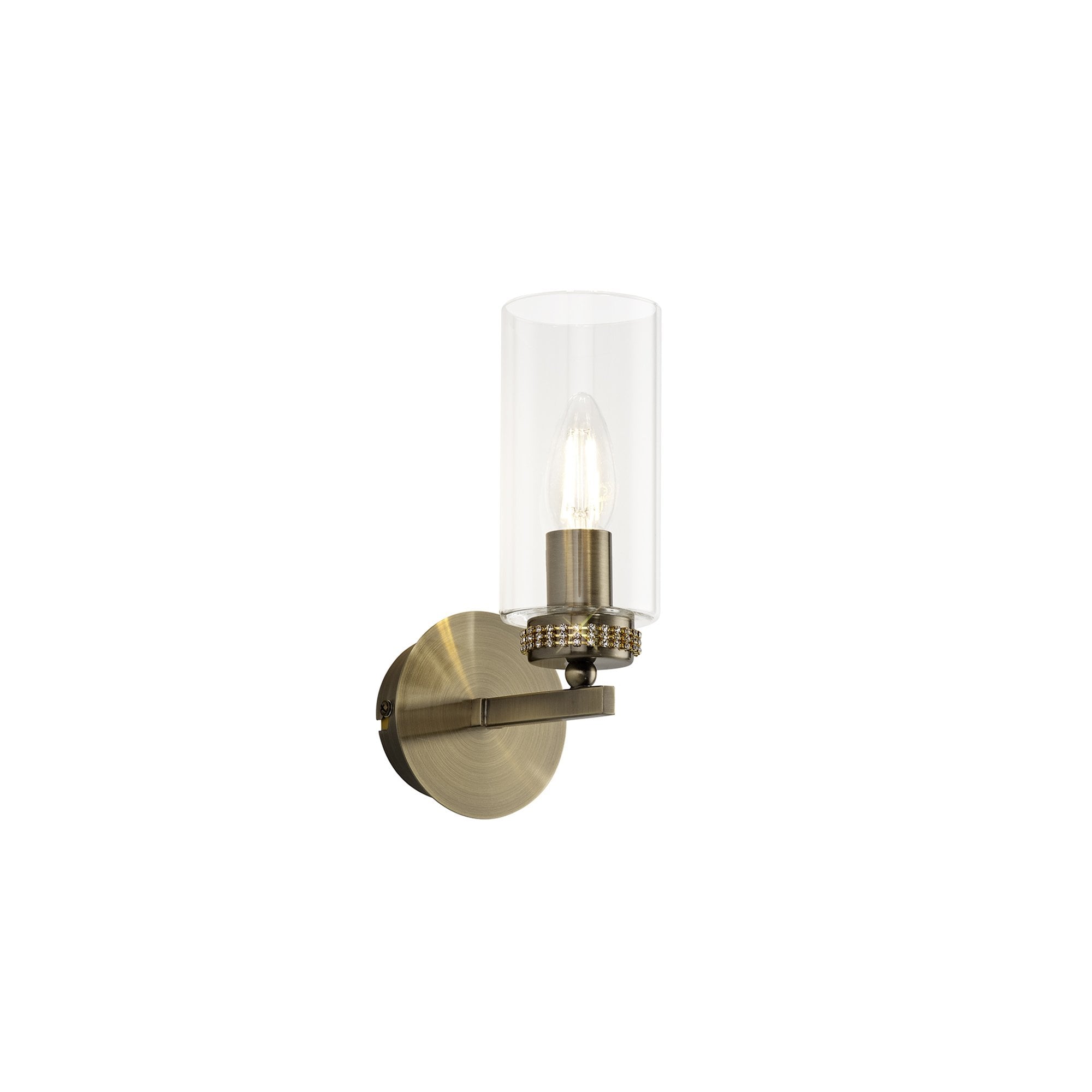 NL73289 Darling Wall Lamp Switched 1 Light Antique Brass