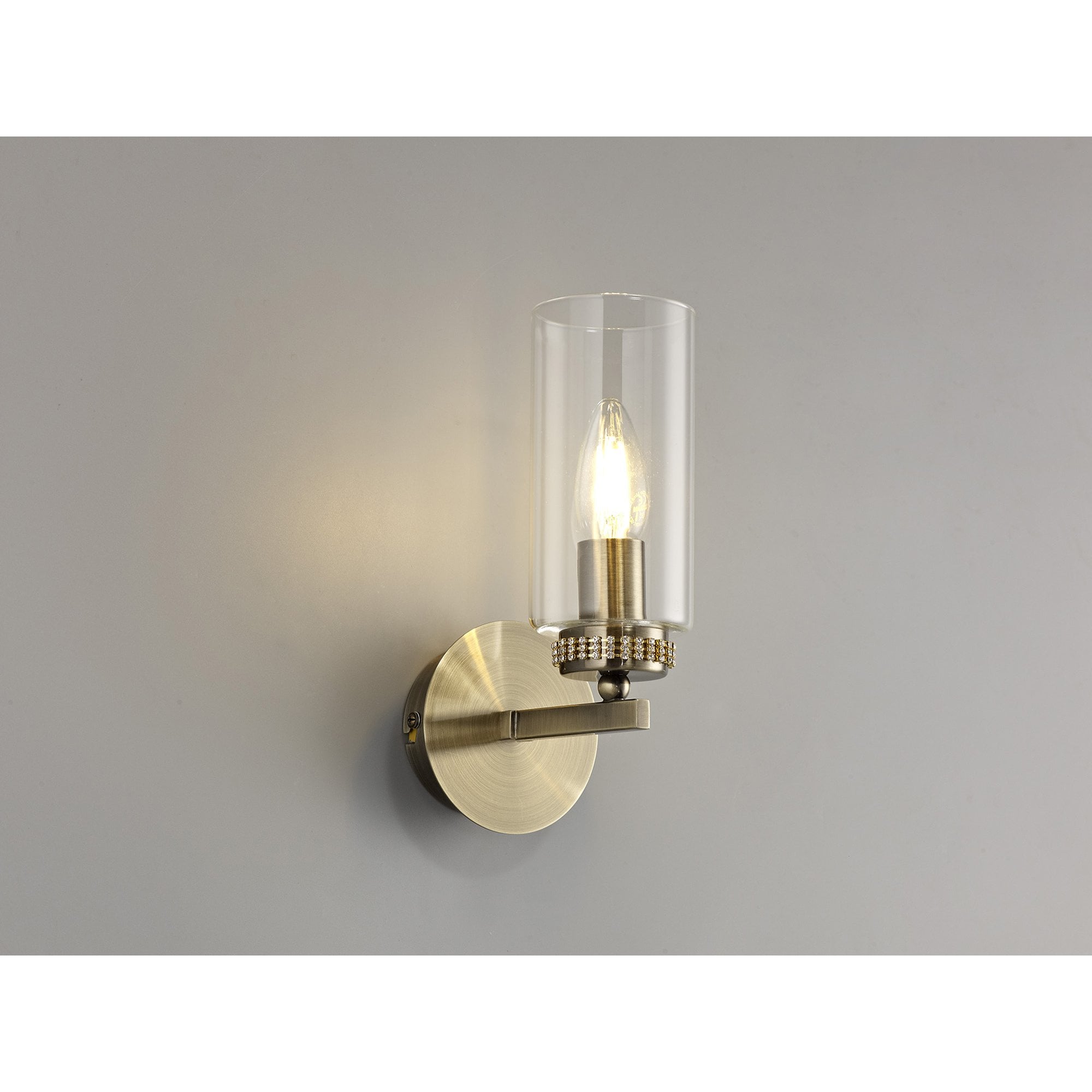 NL73289 Darling Wall Lamp Switched 1 Light Antique Brass