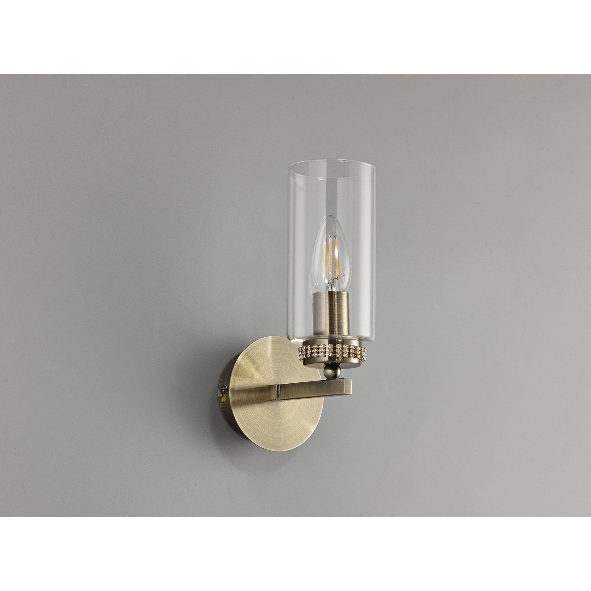 NL73289 Darling Wall Lamp Switched 1 Light Antique Brass