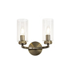 NL73299 Darling Wall Lamp Switched 2 Light Antique Brass