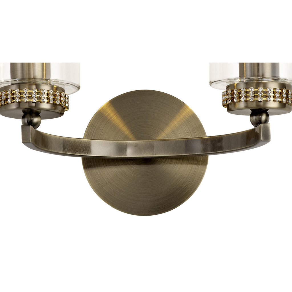 NL73299 Darling Wall Lamp Switched 2 Light Antique Brass