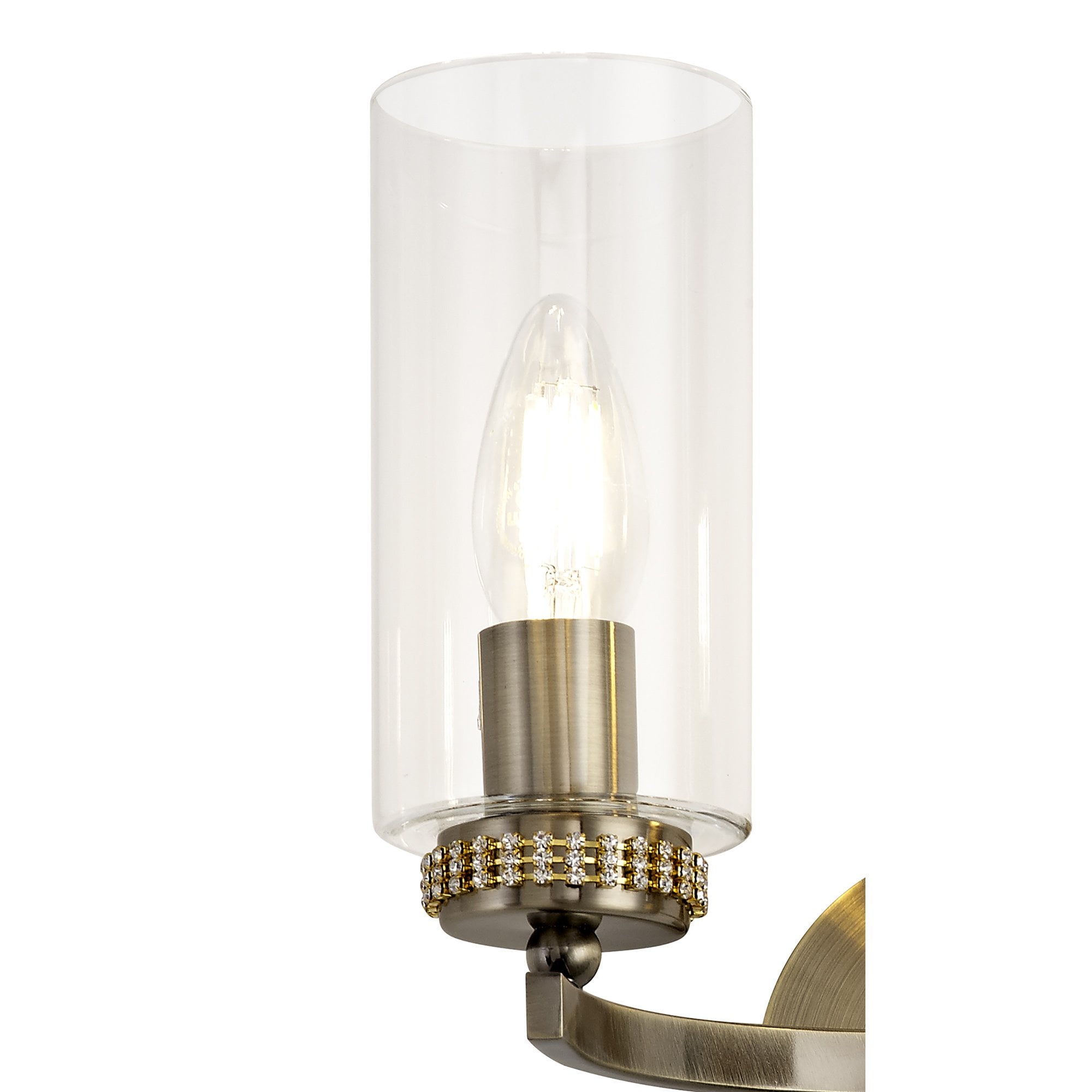 NL73299 Darling Wall Lamp Switched 2 Light Antique Brass