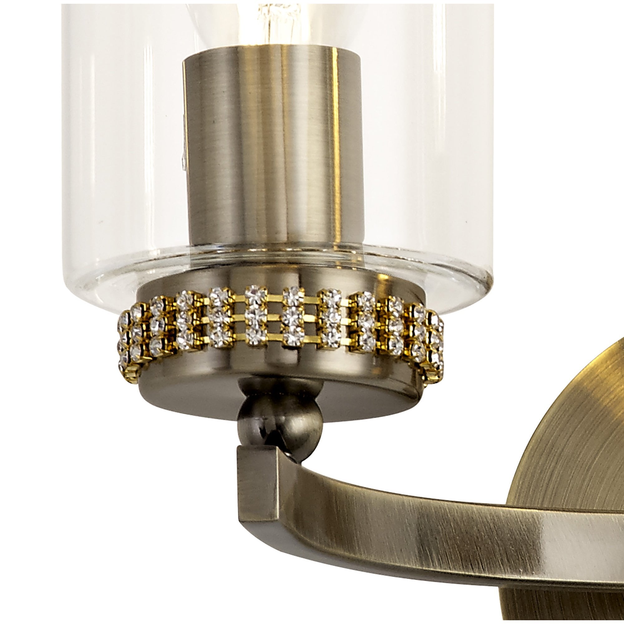 NL73299 Darling Wall Lamp Switched 2 Light Antique Brass