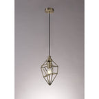 NL71309 Davie Small Pendant 1 Light Antique Brass