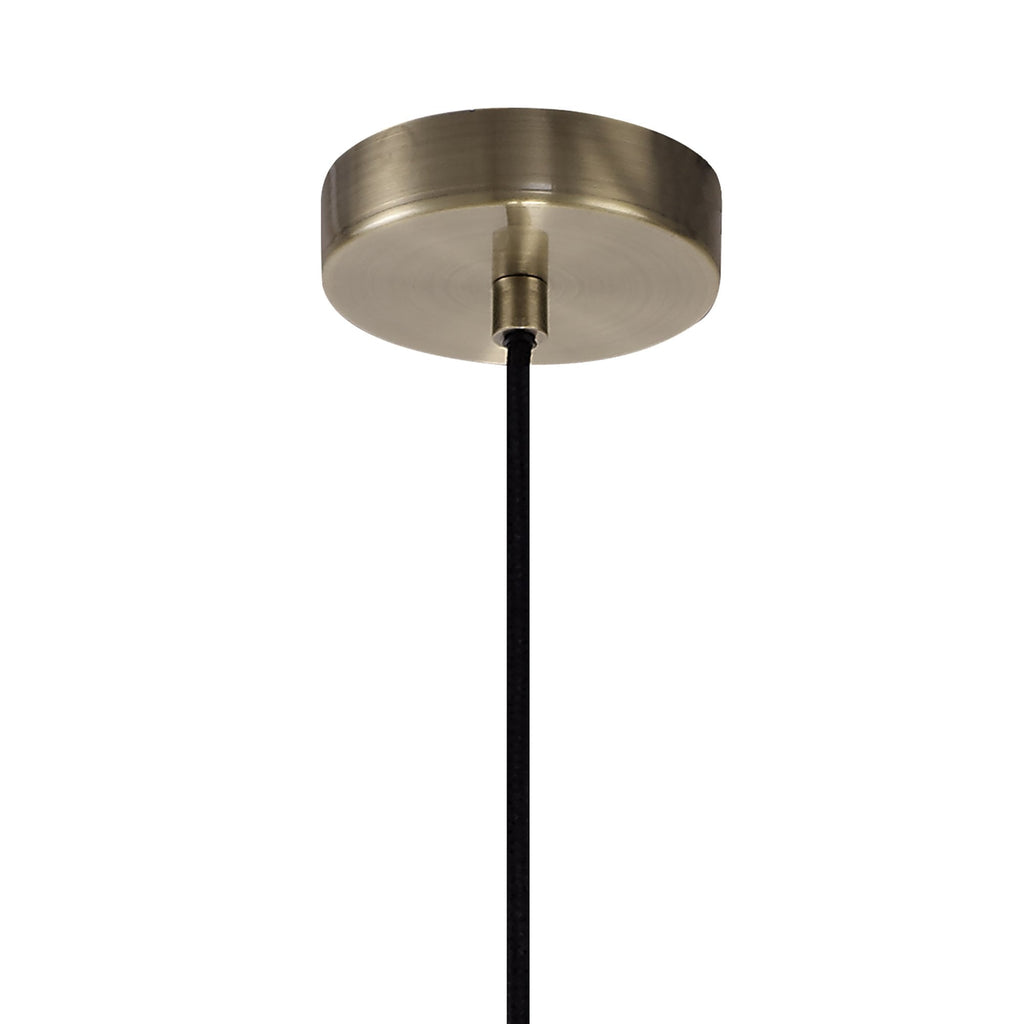 NL71309 Davie Small Pendant 1 Light Antique Brass