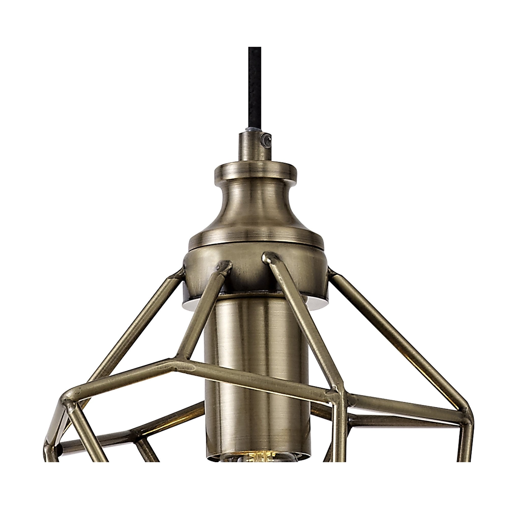 NL71309 Davie Small Pendant 1 Light Antique Brass