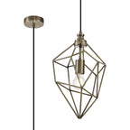 NL71319 Davie Medium Pendant 1 Light Antique Brass