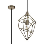 NL71319 Davie Medium Pendant 1 Light Antique Brass