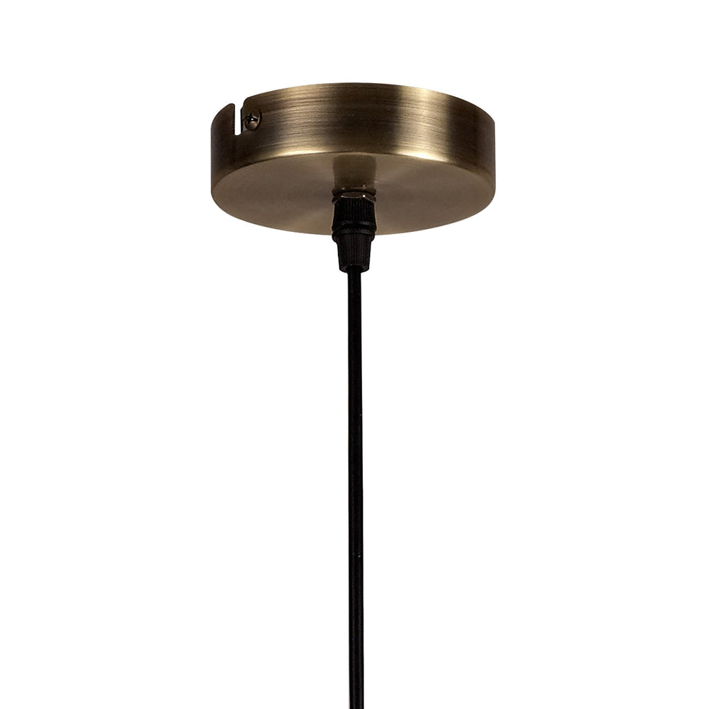 NL71319 Davie Medium Pendant 1 Light Antique Brass