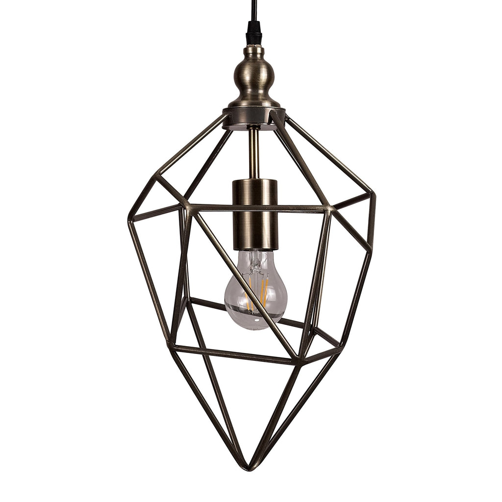 NL71319 Davie Medium Pendant 1 Light Antique Brass