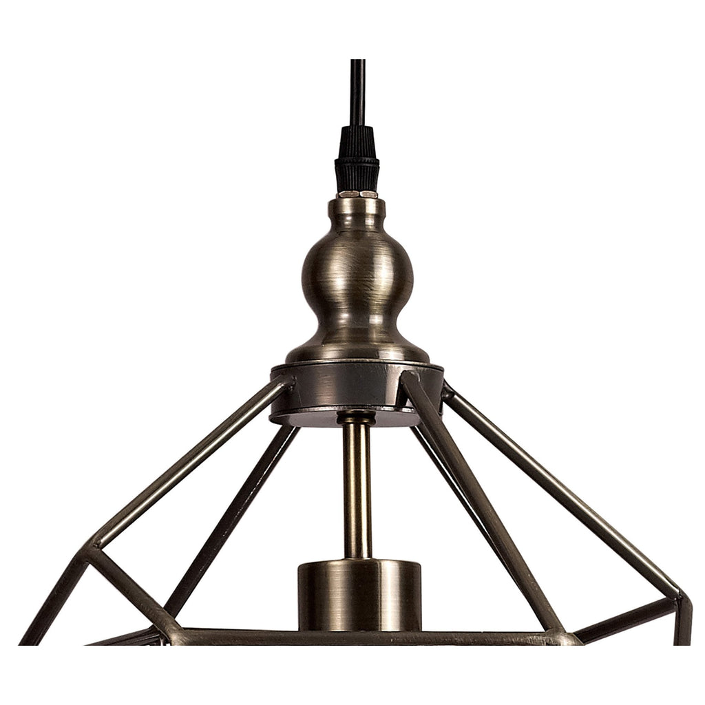 NL71319 Davie Medium Pendant 1 Light Antique Brass