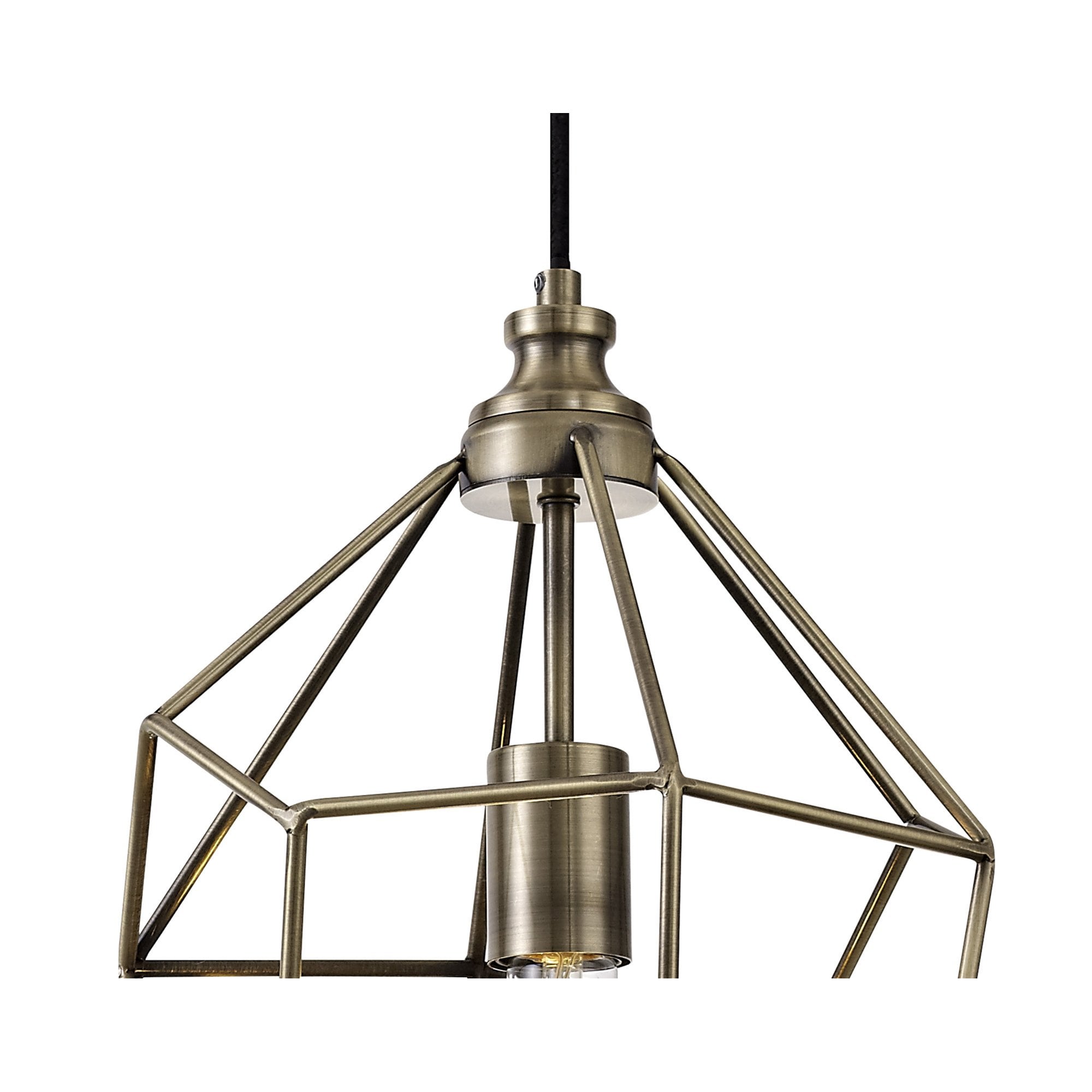 NL71329 Davie Large Pendant 1 Light Antique Brass