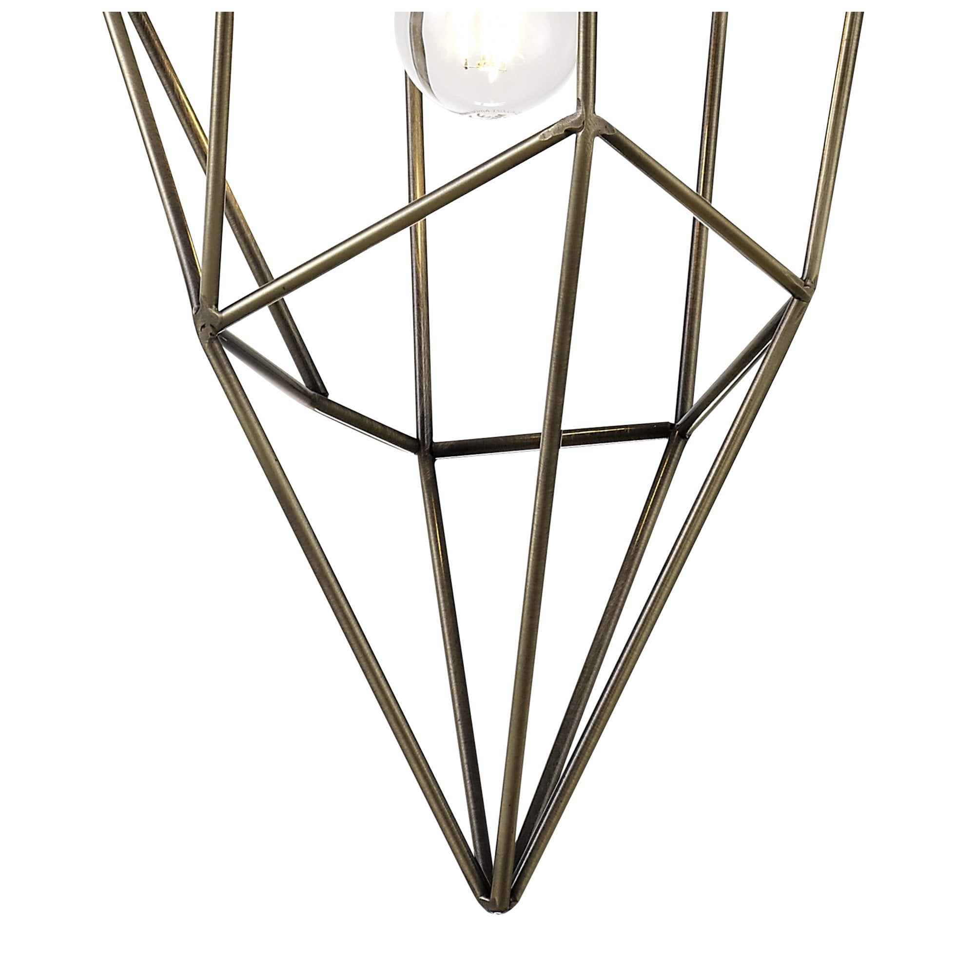 NL71329 Davie Large Pendant 1 Light Antique Brass