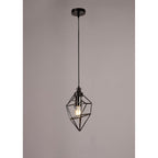 NL71389 Davie Small Pendant 1 Light Black Nickel