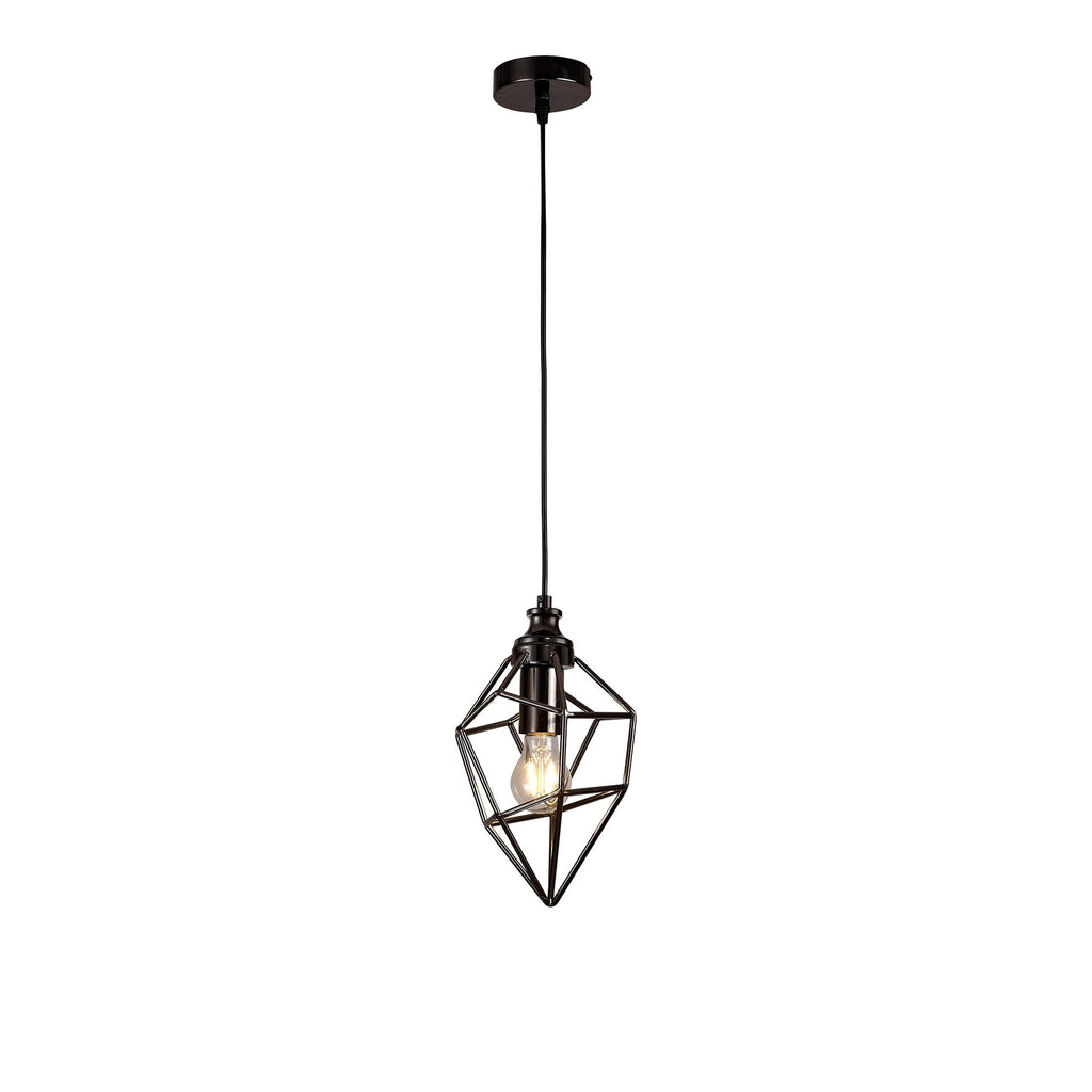 NL71389 Davie Small Pendant 1 Light Black Nickel