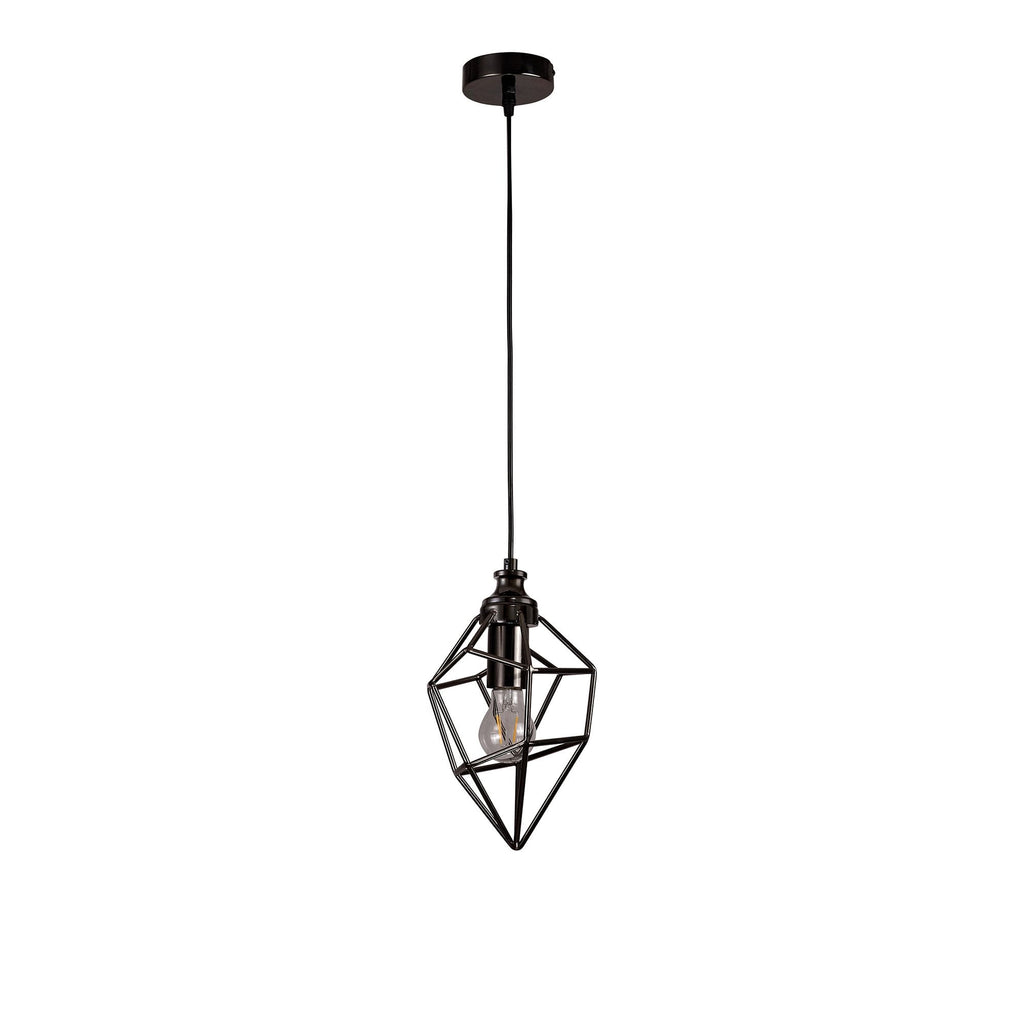 NL71389 Davie Small Pendant 1 Light Black Nickel