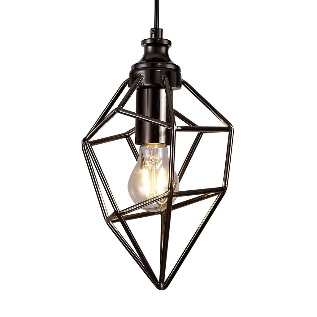 NL71389 Davie Small Pendant 1 Light Black Nickel