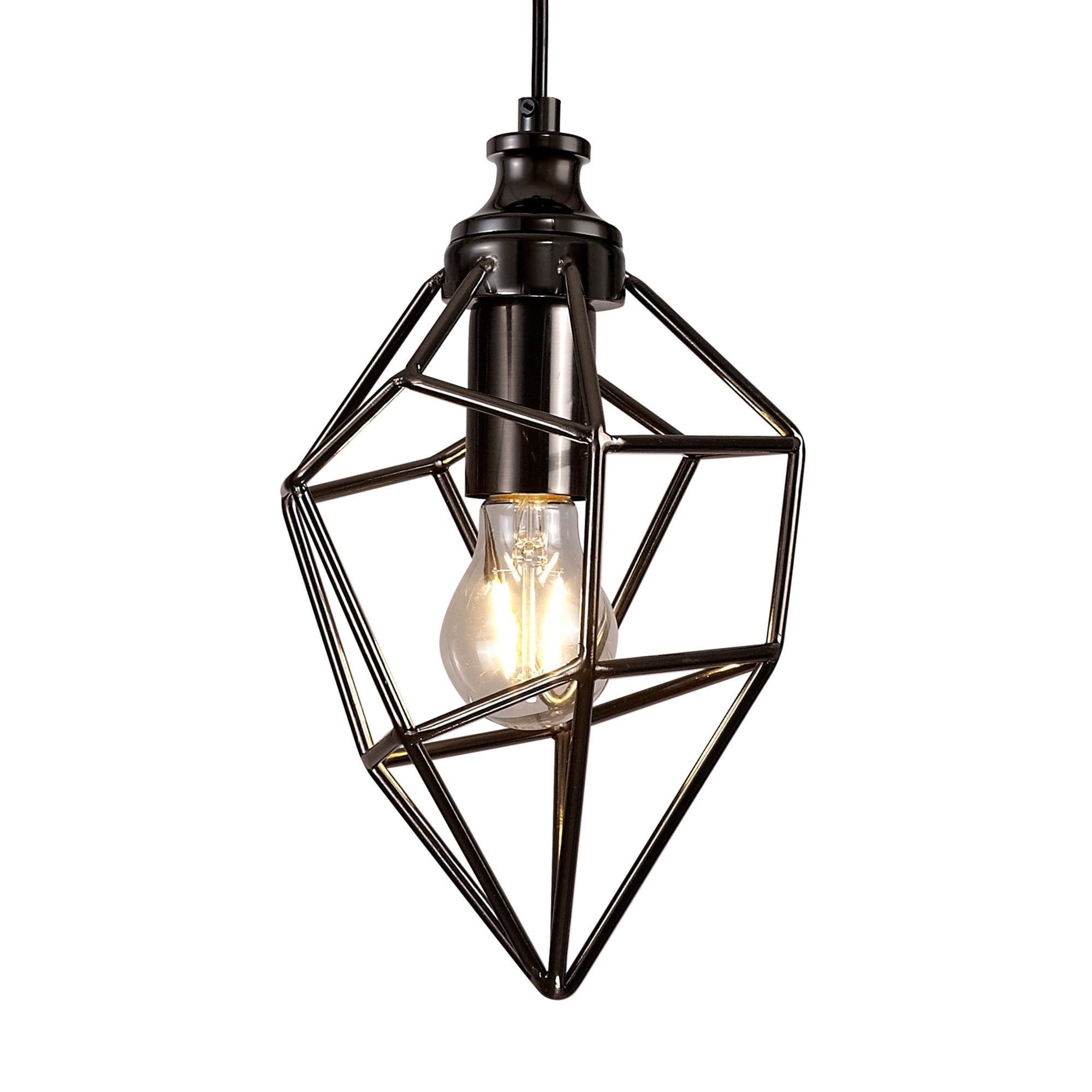NL71389 Davie Small Pendant 1 Light Black Nickel