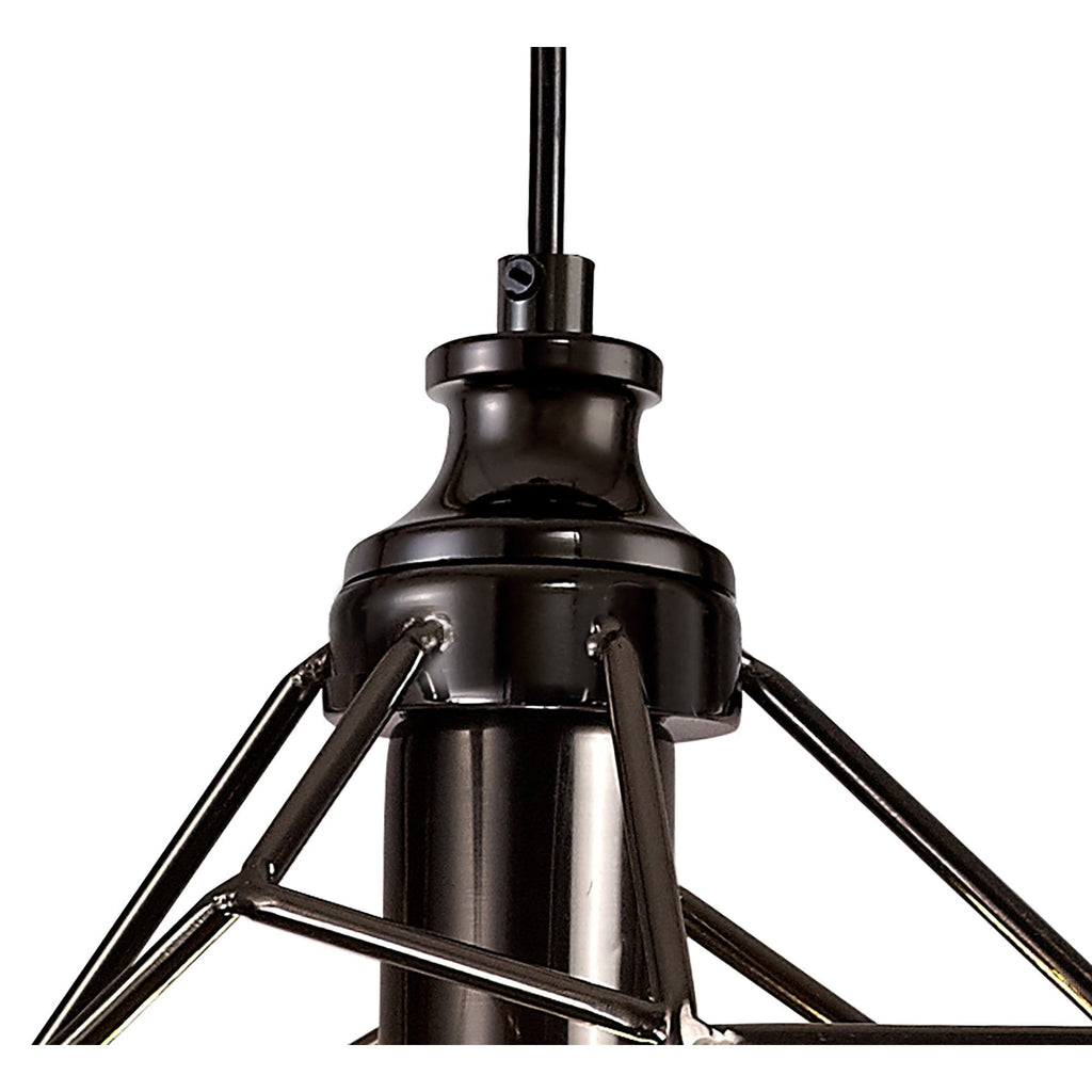 NL71389 Davie Small Pendant 1 Light Black Nickel