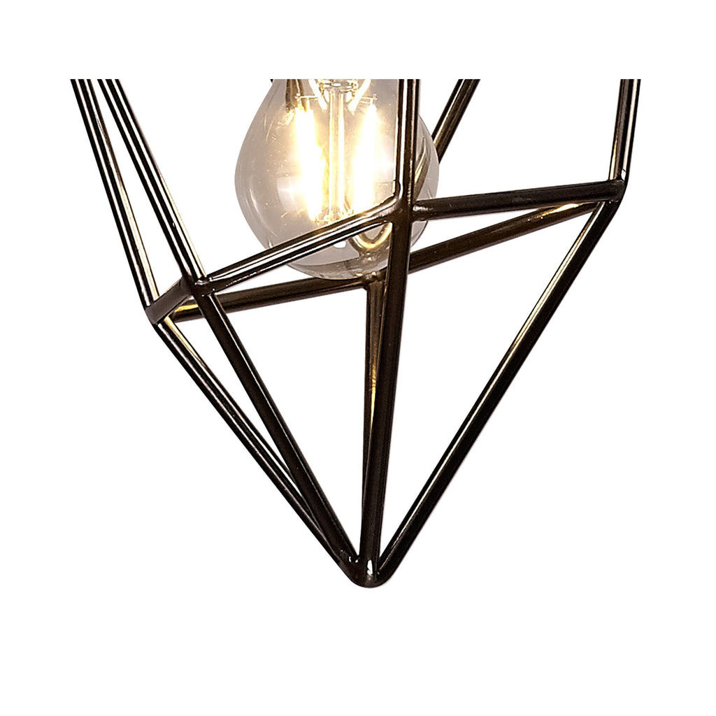 NL71389 Davie Small Pendant 1 Light Black Nickel