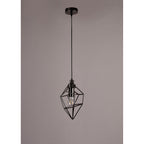 NL71389 Davie Small Pendant 1 Light Black Nickel