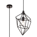 NL71599 Davie Medium Pendant 1 Light Black Nickel