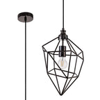 NL71599 Davie Medium Pendant 1 Light Black Nickel