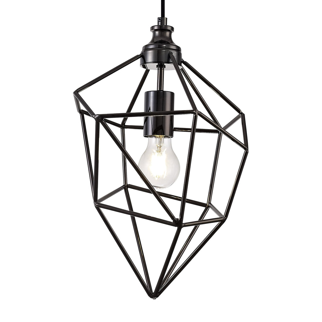 NL71599 Davie Medium Pendant 1 Light Black Nickel