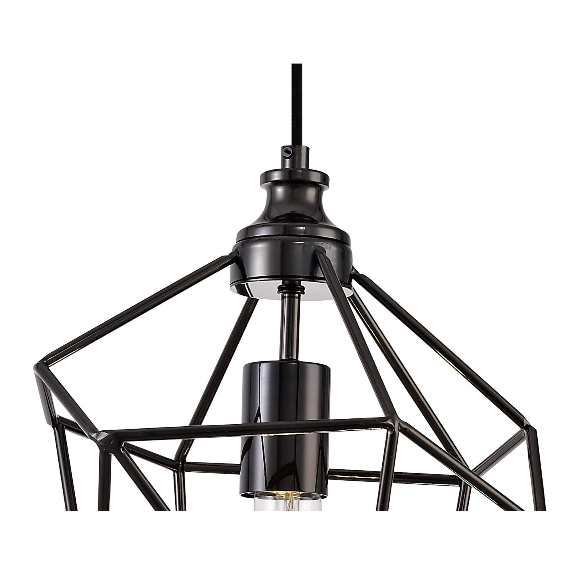 NL71599 Davie Medium Pendant 1 Light Black Nickel