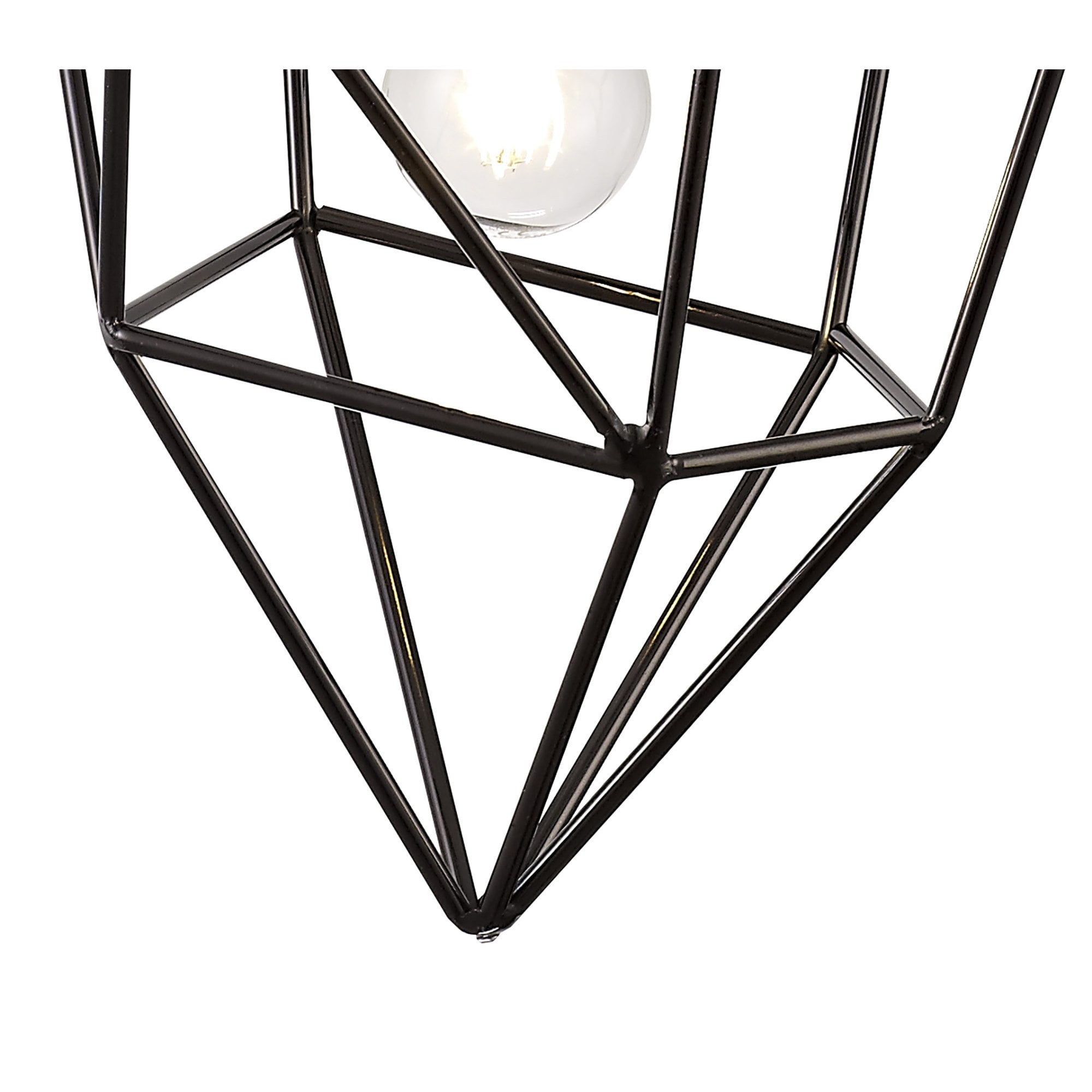 NL71599 Davie Medium Pendant 1 Light Black Nickel