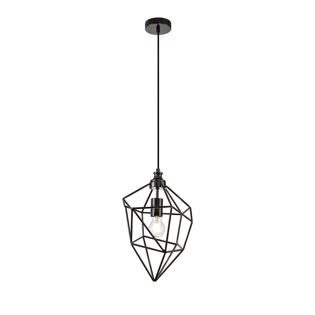 NL71599 Davie Medium Pendant 1 Light Black Nickel