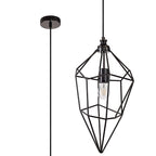 NL71609 Davie Large Pendant 1 Light Black Nickel
