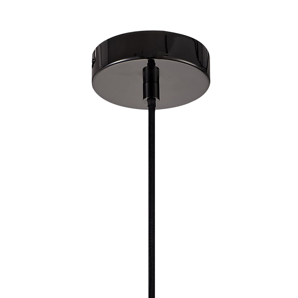 NL71609 Davie Large Pendant 1 Light Black Nickel