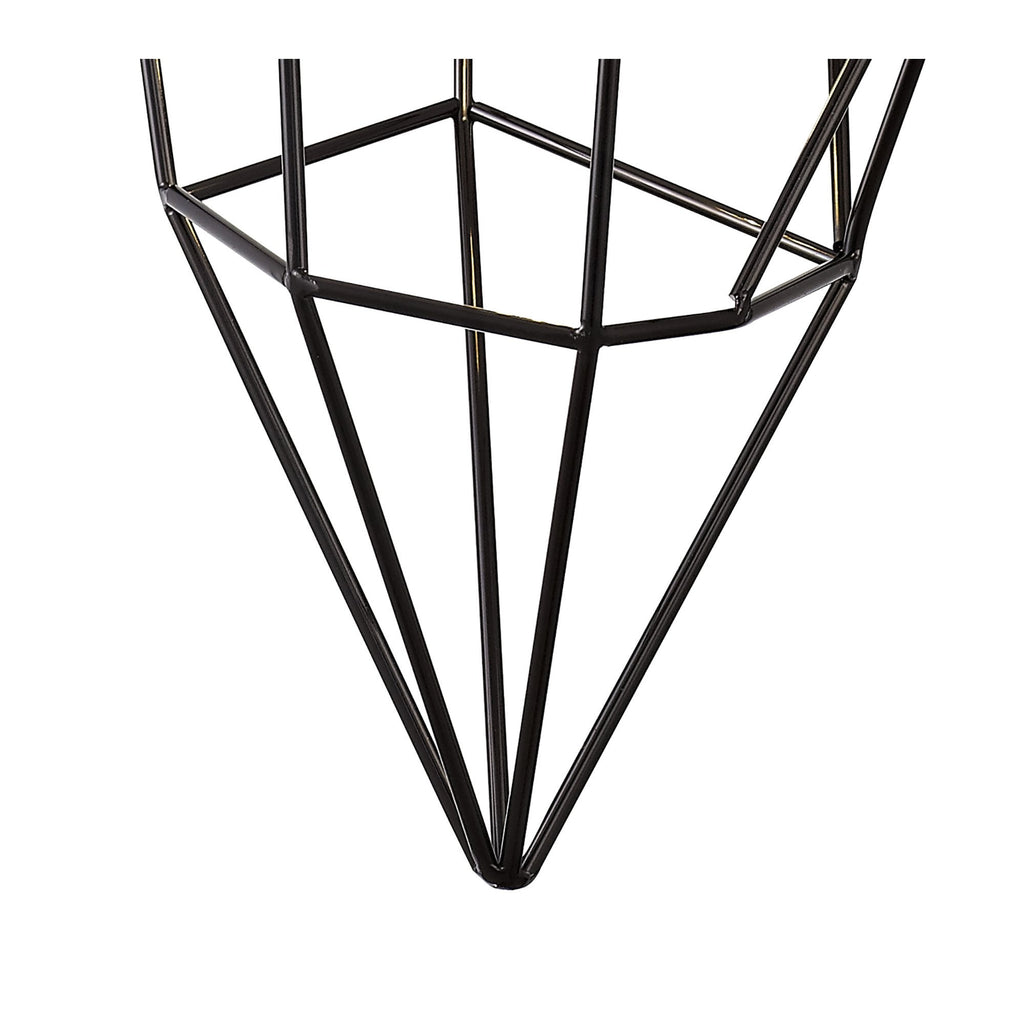 NL71609 Davie Large Pendant 1 Light Black Nickel