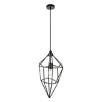 NL71609 Davie Large Pendant 1 Light Black Nickel