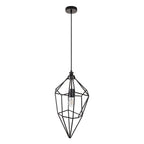 NL71609 Davie Large Pendant 1 Light Black Nickel